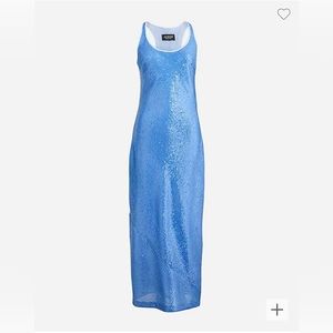 J. Crew Limited-edition sequin racerback slip dress. Sail Blue.Size 0.